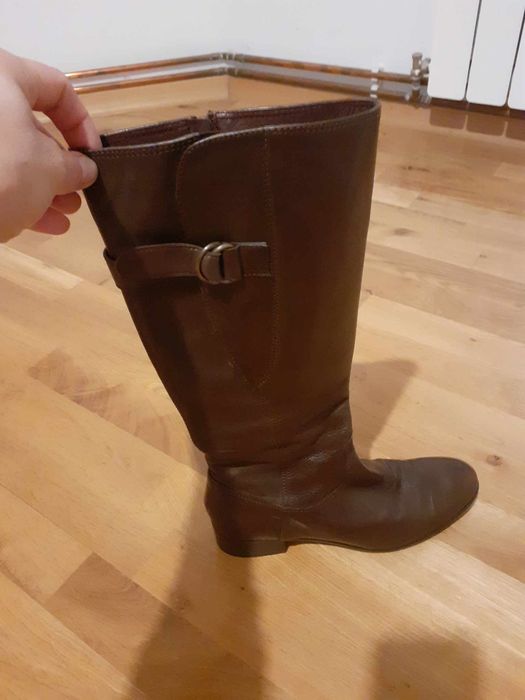 Cizme din piele maro