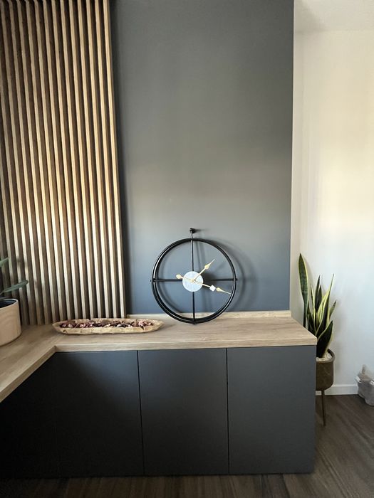 Vand ceas de perete, din metal, 50 cm diametrul