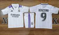 Echipamente fotbal copii,4/14 ani,Vinicius si Benzema,Real Madrid