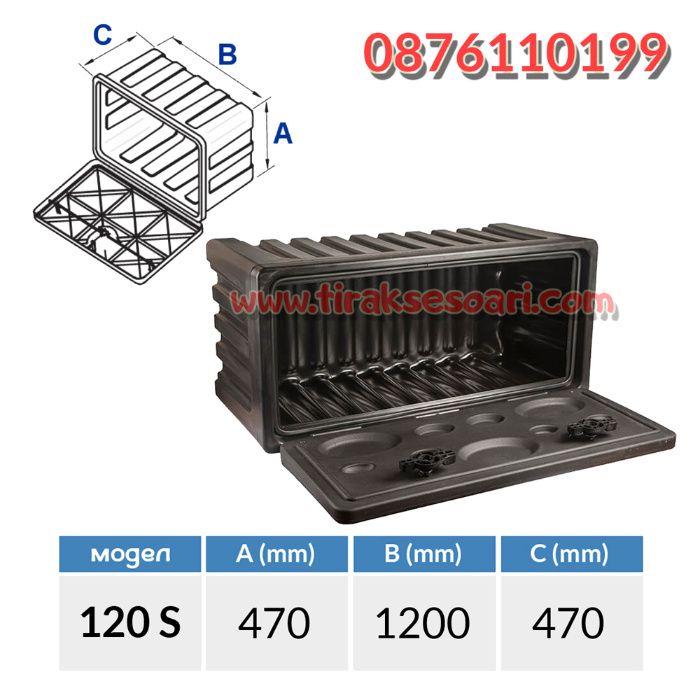 120 CM Сандък за инструменти камиони ремаркета Кутия за инструменти