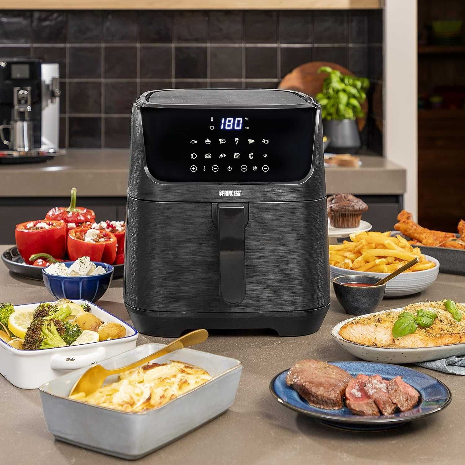 Фритюрник с горещ въздух Princess Digital Air Fryer 182061 фраер 6.5L