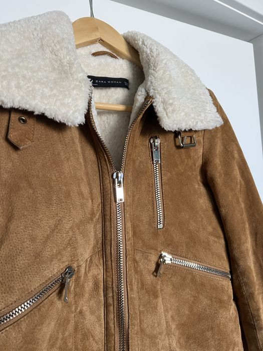 Jacheta Zara din piele de porc XS