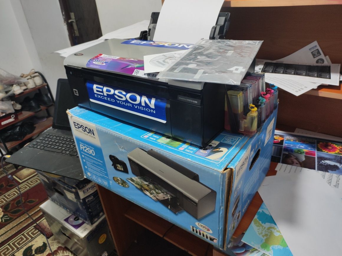 Epson L 290 FuL HD 6 ta rangli tekir printer dyuzi 100% ishlashi idial