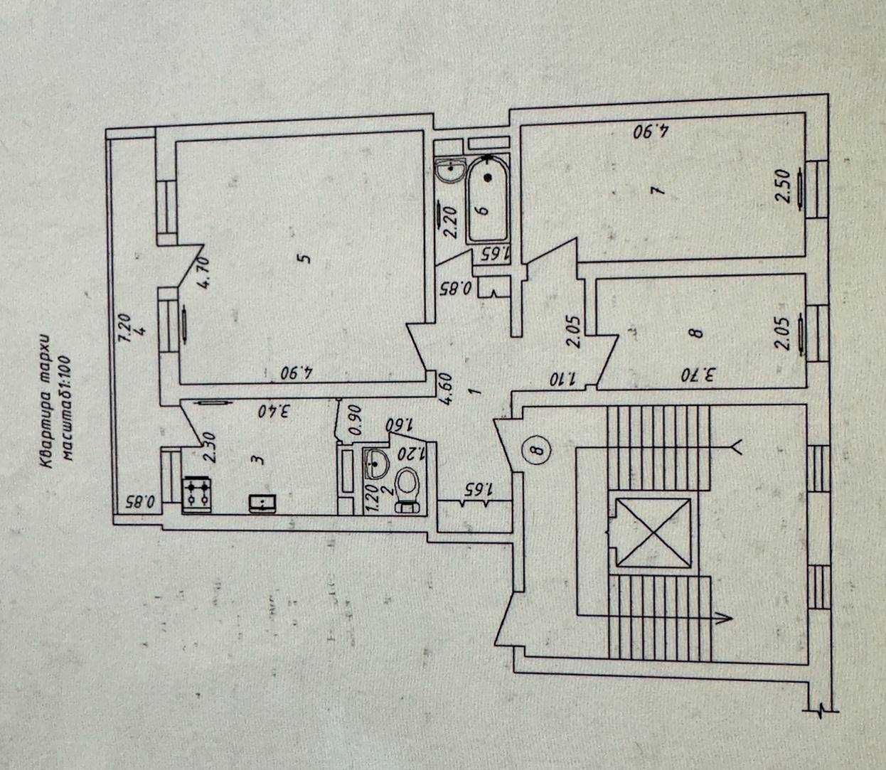 Продается 3-х комнатная квартира м. Риези. Паркентский рынок