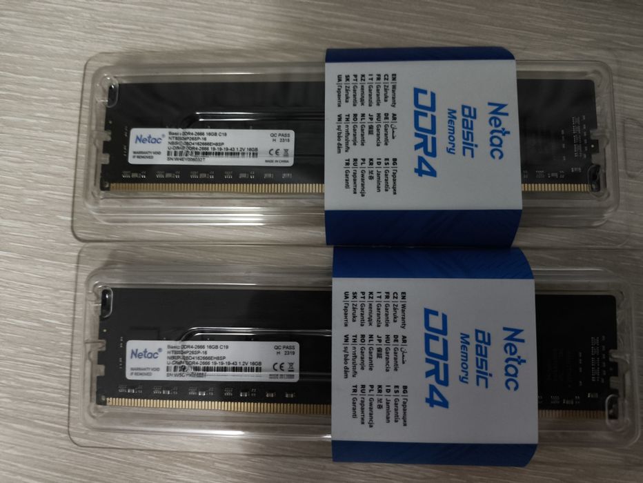 ОЗУ DDR 4 16gb 2шт