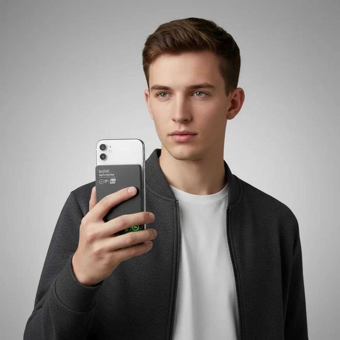 Powerology MagVolt — сверхтонкий магнитный Power Bank. Есть доставка