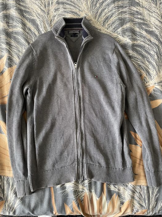 Cardigan Tommy Hilfiger Premium Cotton - Mărimea L - Gri