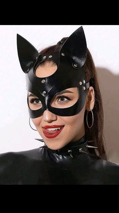 Masca piele Haloween și accesoriu gat