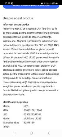 Videoproiector NEC