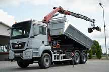 MAN TGS 33.360 / 6x4 / BASCULĂ + HDS HMF 1820 K-RC / extensie 10m / HIDRODECKER / GRAPPER / NAVI / MANUAL / IMPORTAT -