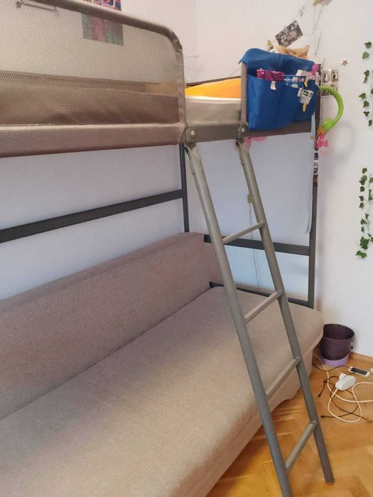 Pat supraetajat Tuffing + saltea Husvika de la IKEA