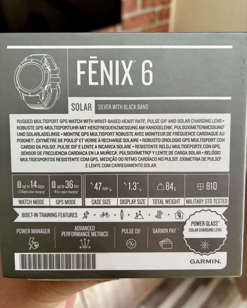 Часовник Garmin Fenix 6 solar