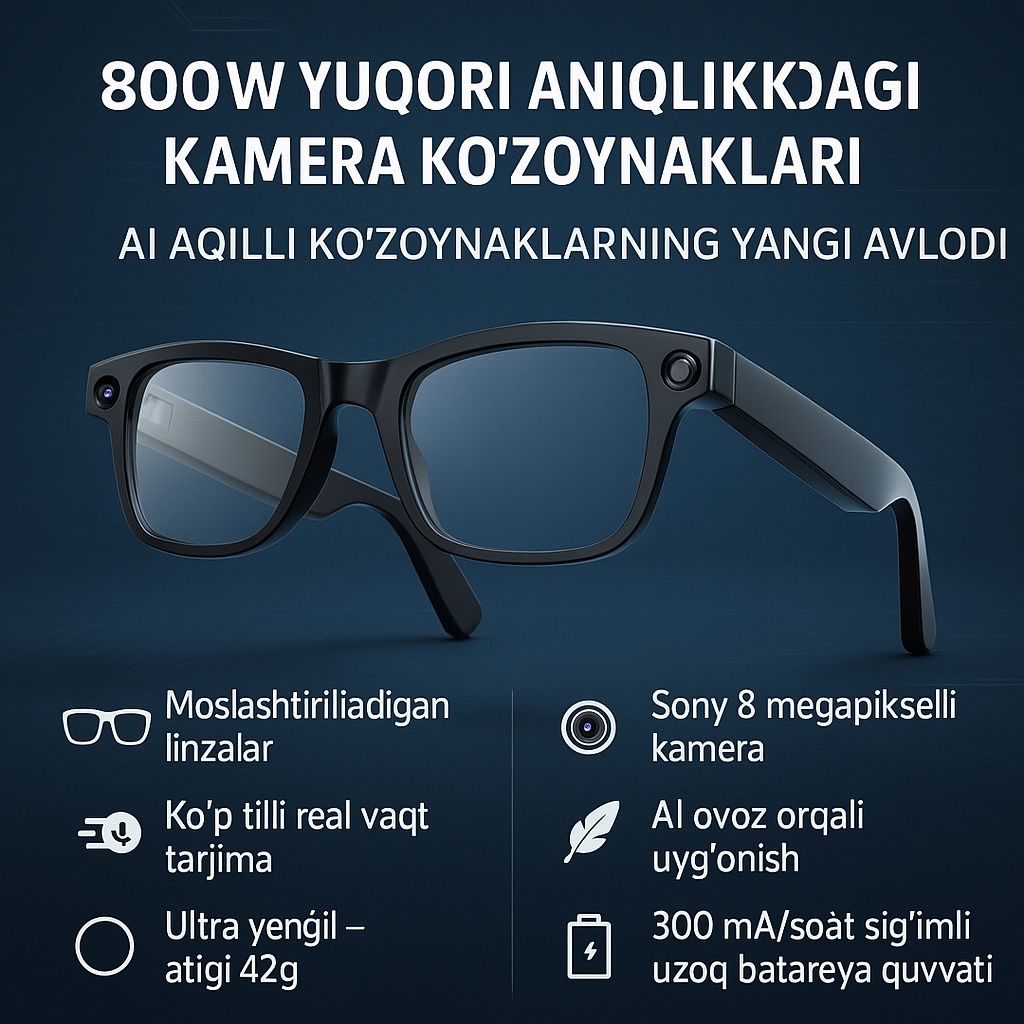Rayban meta ochki qimmat deganlar uchun Kamerali ochki