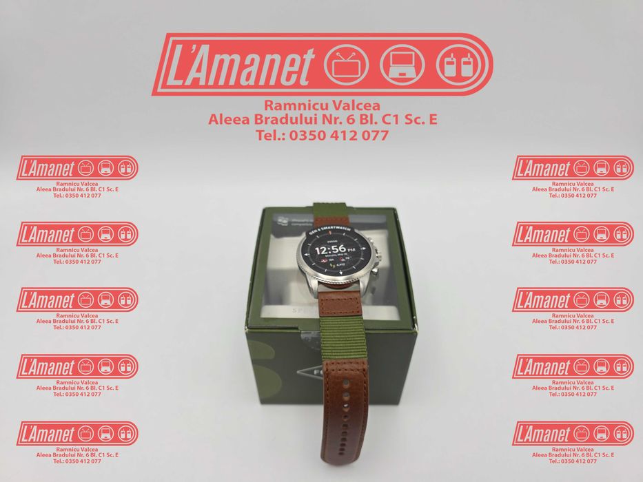 SmartWatch Fossil Men Gen 6 Venture Edition 44mm Olive Fabric Leather