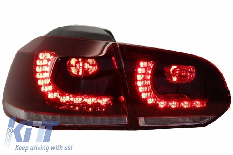 Promo Stopuri FULL LED VW Golf 6 R20 Semnal Dinamic Rosu/Fumuriu