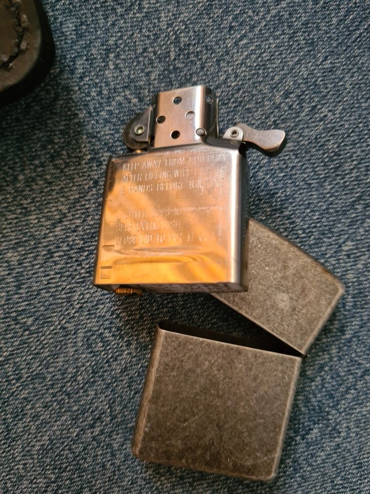 Bricheta Zippo Armor Antique Silver Plate