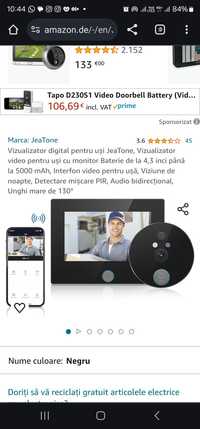 Vizualizator digital pentru uși JeaTone, Vizualizator video pentru usi