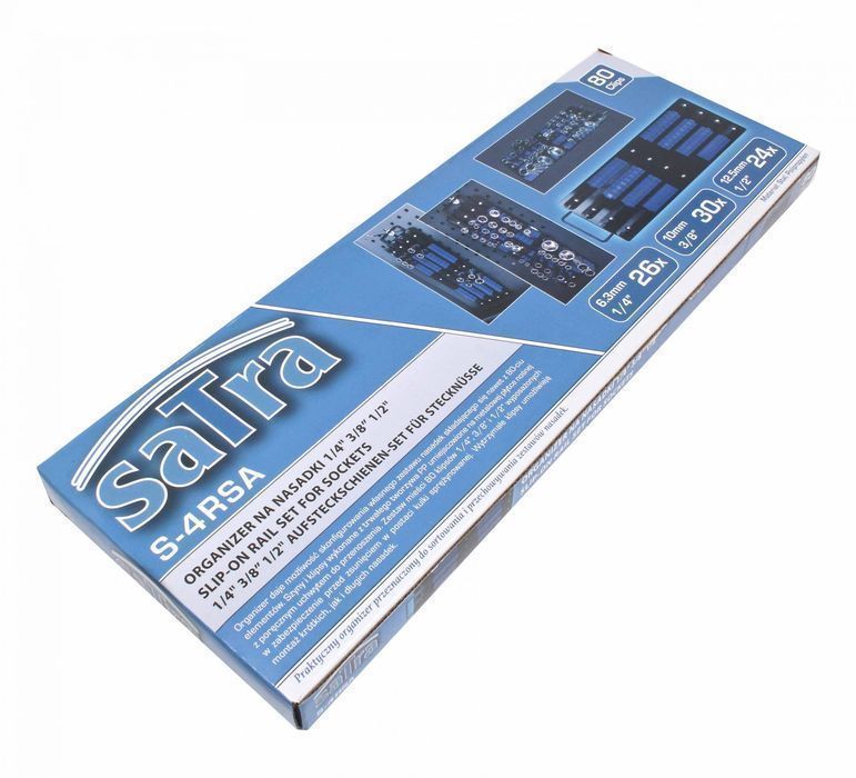 Suport organizator pentru chei tubulare 1/4 3/8 1/2 80 de clipsuri