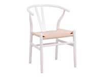 Стол, Wishbone chair, Бял, Черен, Натурален, Дърво, 60х51х80см.