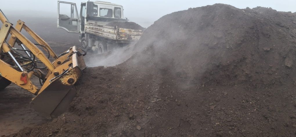 Pamint negru vegetal  si mranită- gunoi de grajd , nisipurii gradină