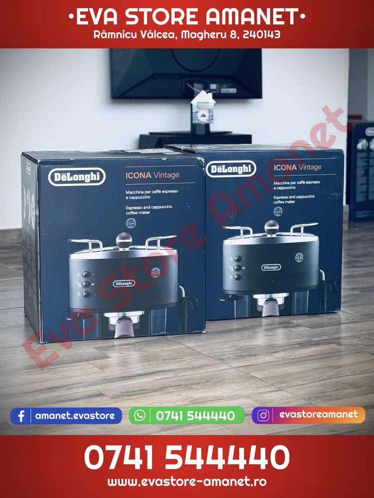 Espressor Manual DeLonghi Icona Vintage 15 bar 1.4l 1100W Crem