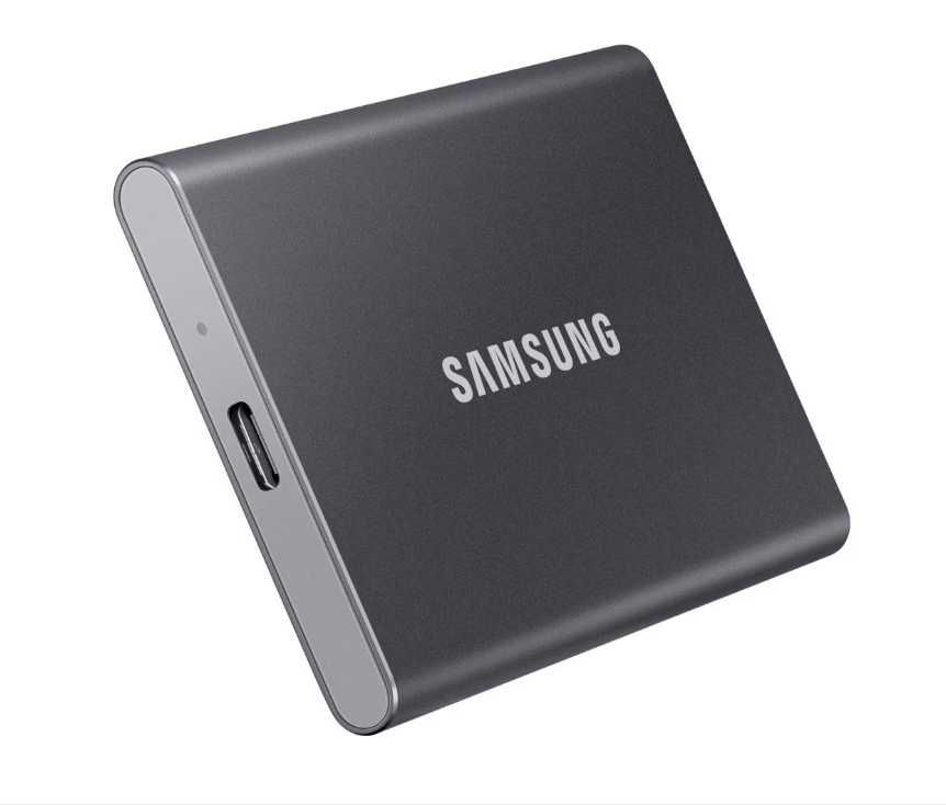 SSD extern Samsung T7 portabil, 500GB, USB 3.2, Titan Grey