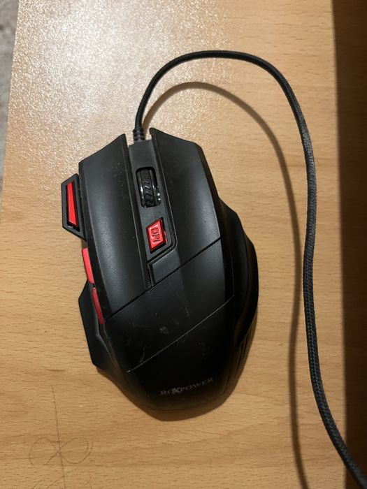 Геймърска Мишка RoXPower M163X, 3200dpi, LED подсветка, Черна