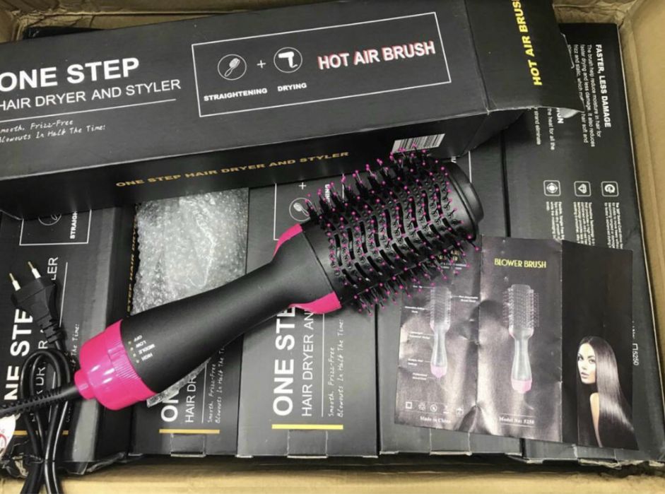 Фен-расческа для волос, укладка за 2 минуты , 3режима сушки