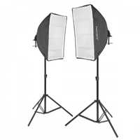 Hakutatz VL-9026S  - kit/set lampi cu 5 becuri si softboxuri 50x70 cm