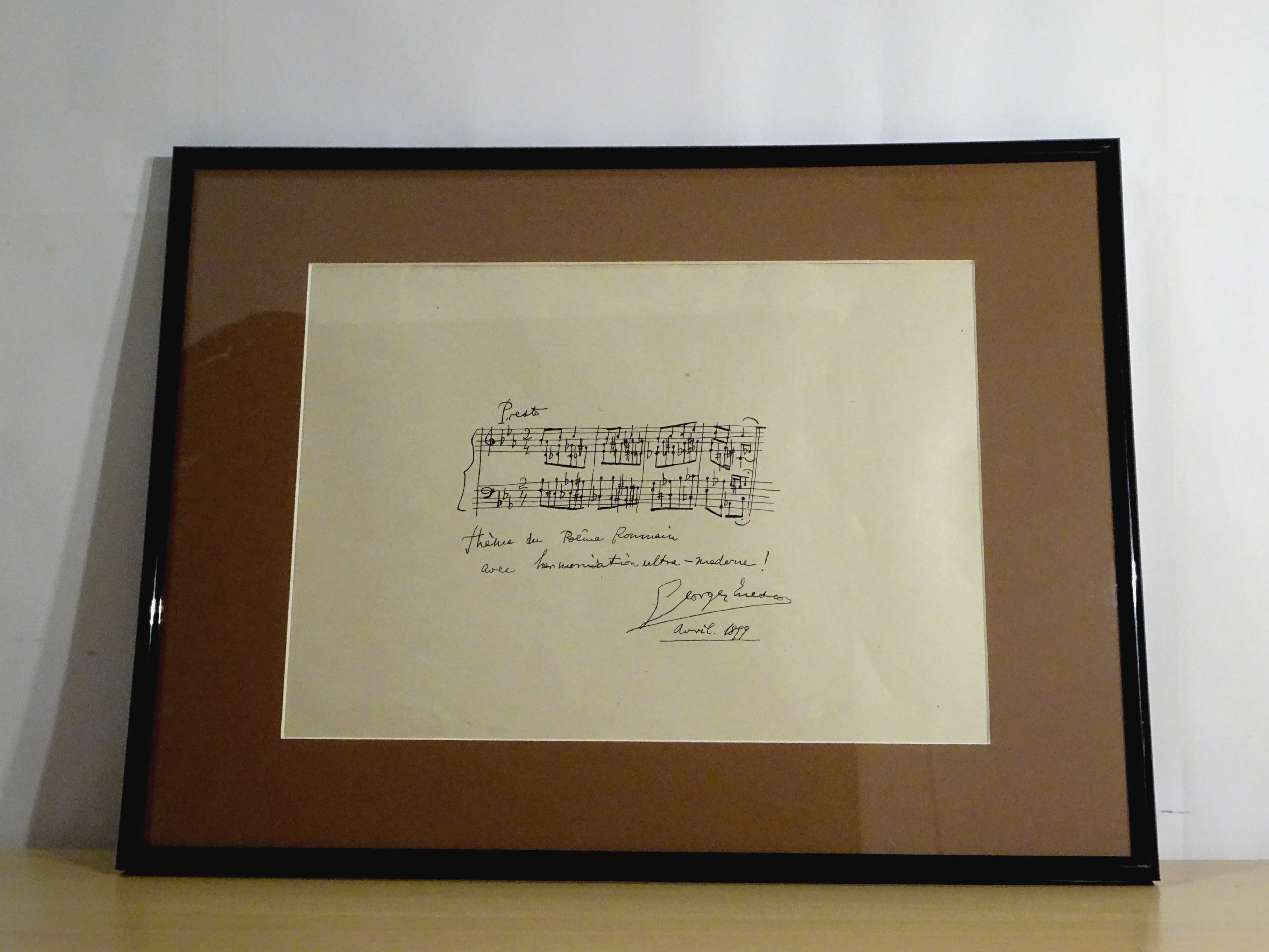Partitura George Enescu - Rara piesa de colectie