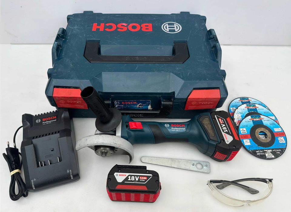 BOSCH GWS 18V-7 - Акумулаторен безчетков ъглошлайф 2x18V 5.0Ah