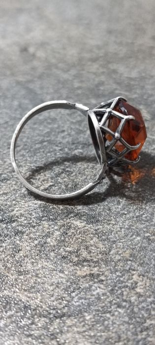 Серебряное кольцо 875 проба Цетрин винтаж СССР