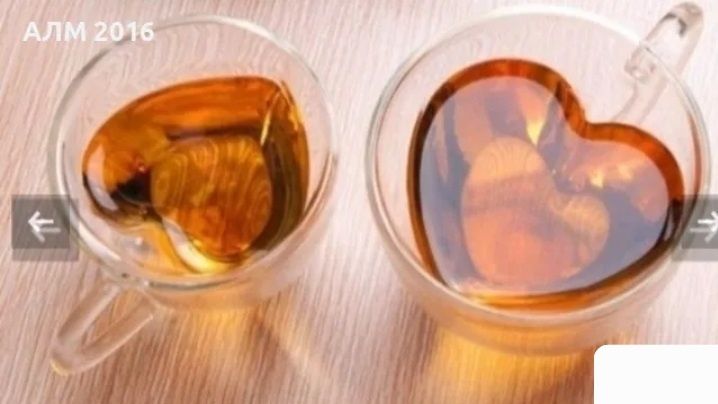 Стъклена чаша с двойно дъно Сърце