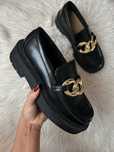 Mocasini cu lant auriu-H&M