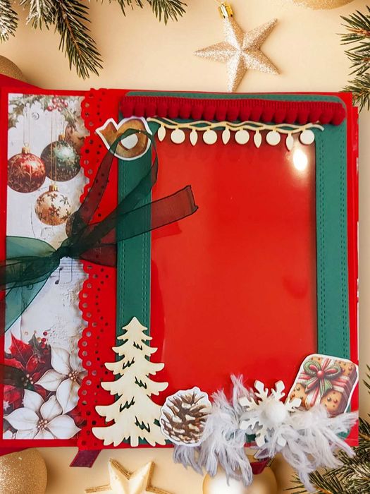 Ръчно изработен коледен албум за снимки