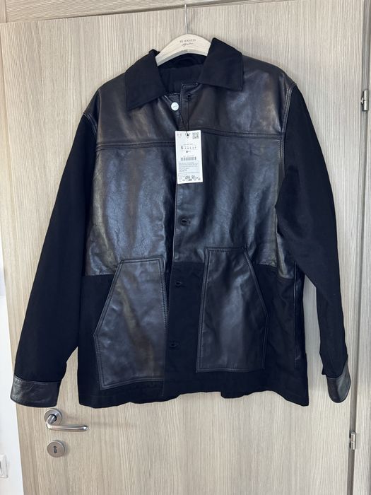 Geaca Zara,Barbati,S, Piele, oversized, colectie 2025