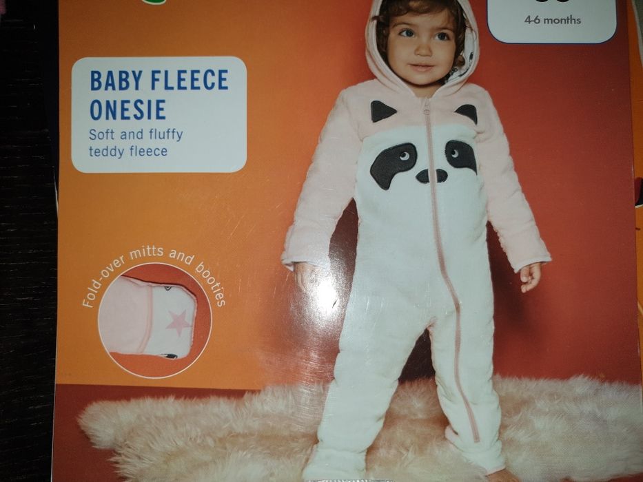 Combinezon haina groasa iarna panda ursulet haine bebe bebelus palton