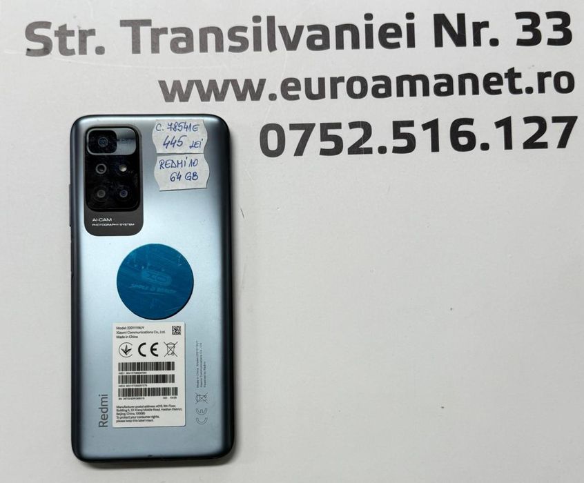 XIAOMI Redmi 10 , 64GB, 4GB RAM, Dual SIM, Gray -T-