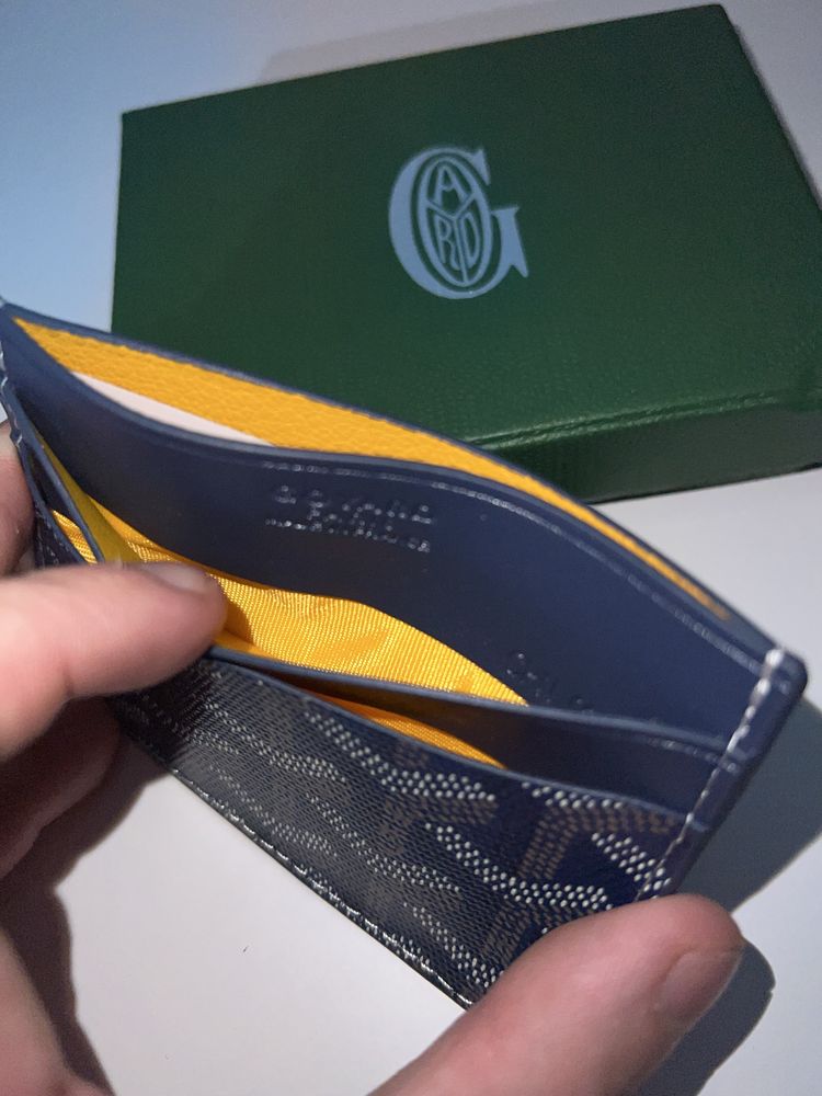 Goyard cardholder albastru inchis