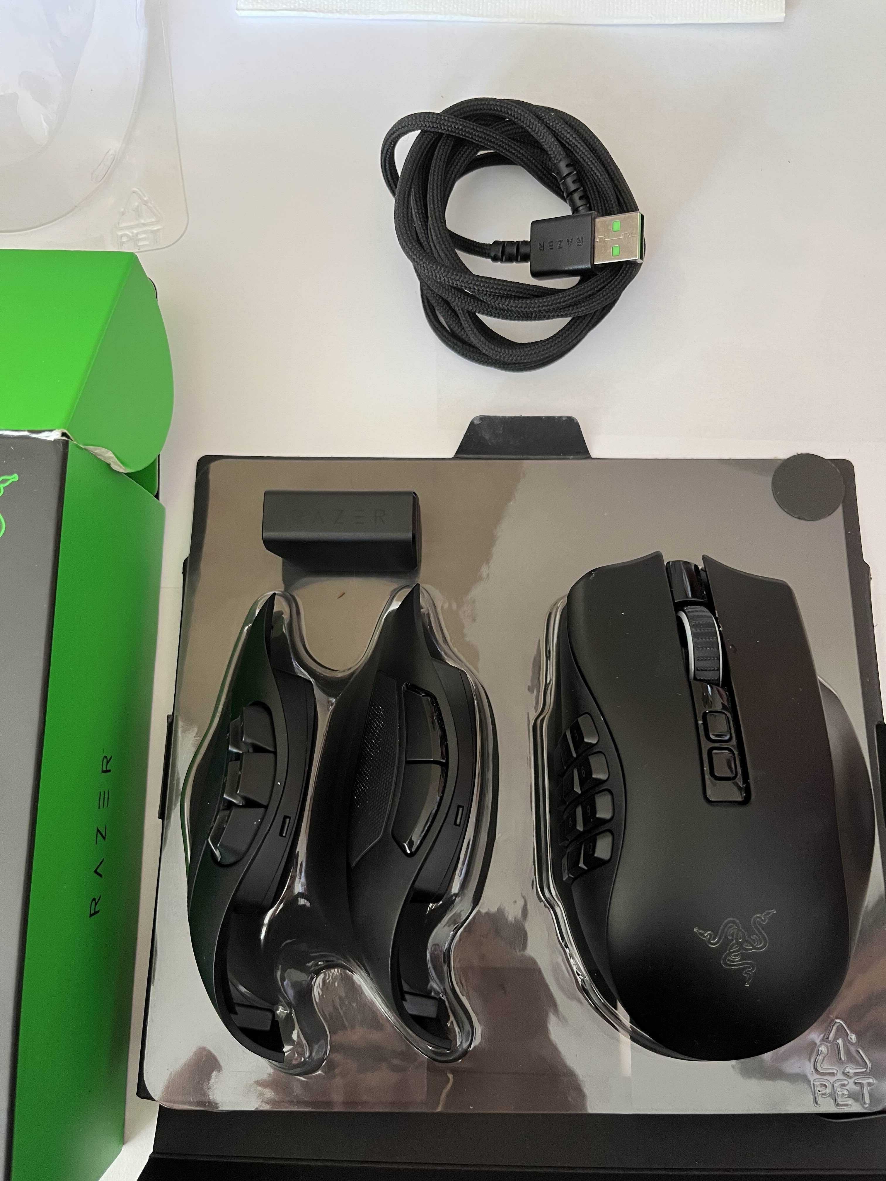 Гейминг мишка Razer - Naga Pro, оптична, безжична, черна