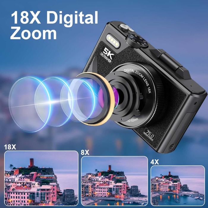 Aparat foto compact, VALA 5K, 75Mpx,  5K Video
