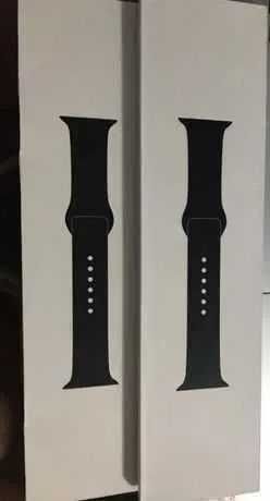 Curele Silicon Apple Watch Sport Band Black 44mm nou SIGILATE