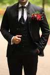 Costum ginere negru tunica