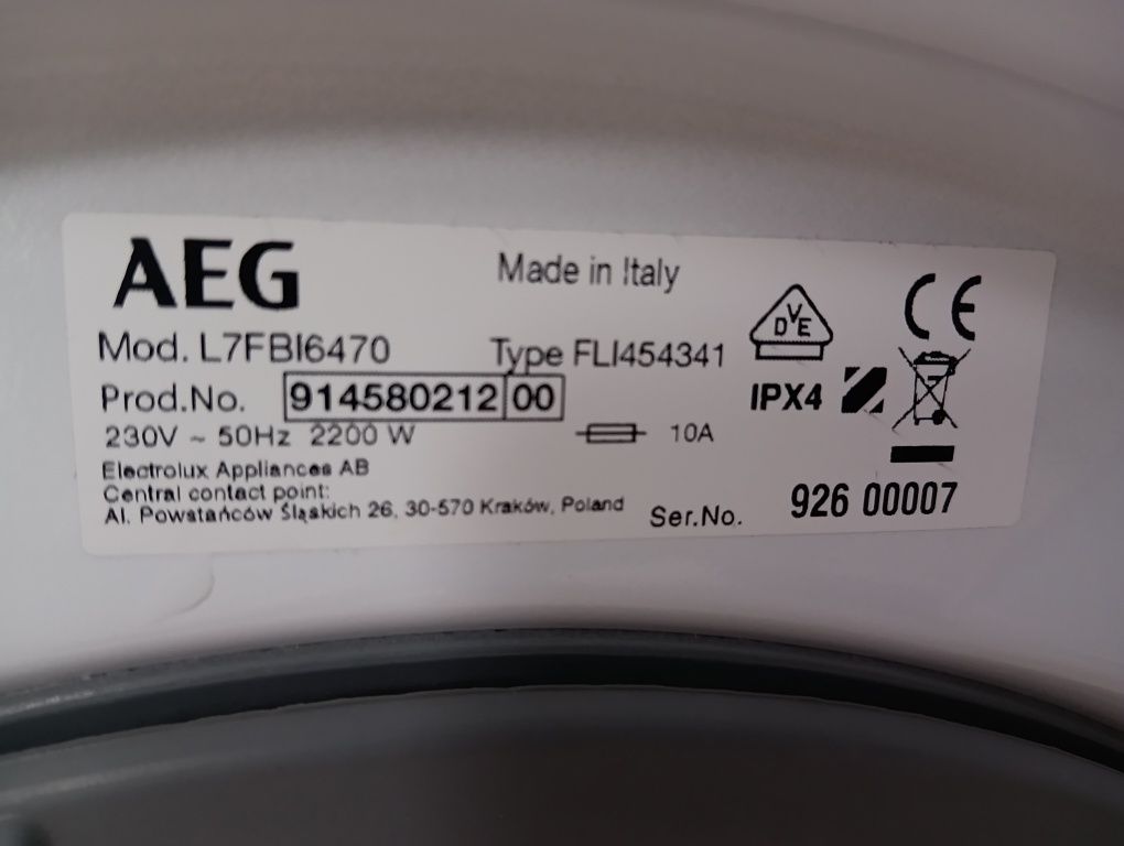 Пералня за вграждане АЕГ Aeg Series 7000 A+++ 7кг 2 години гаранция!