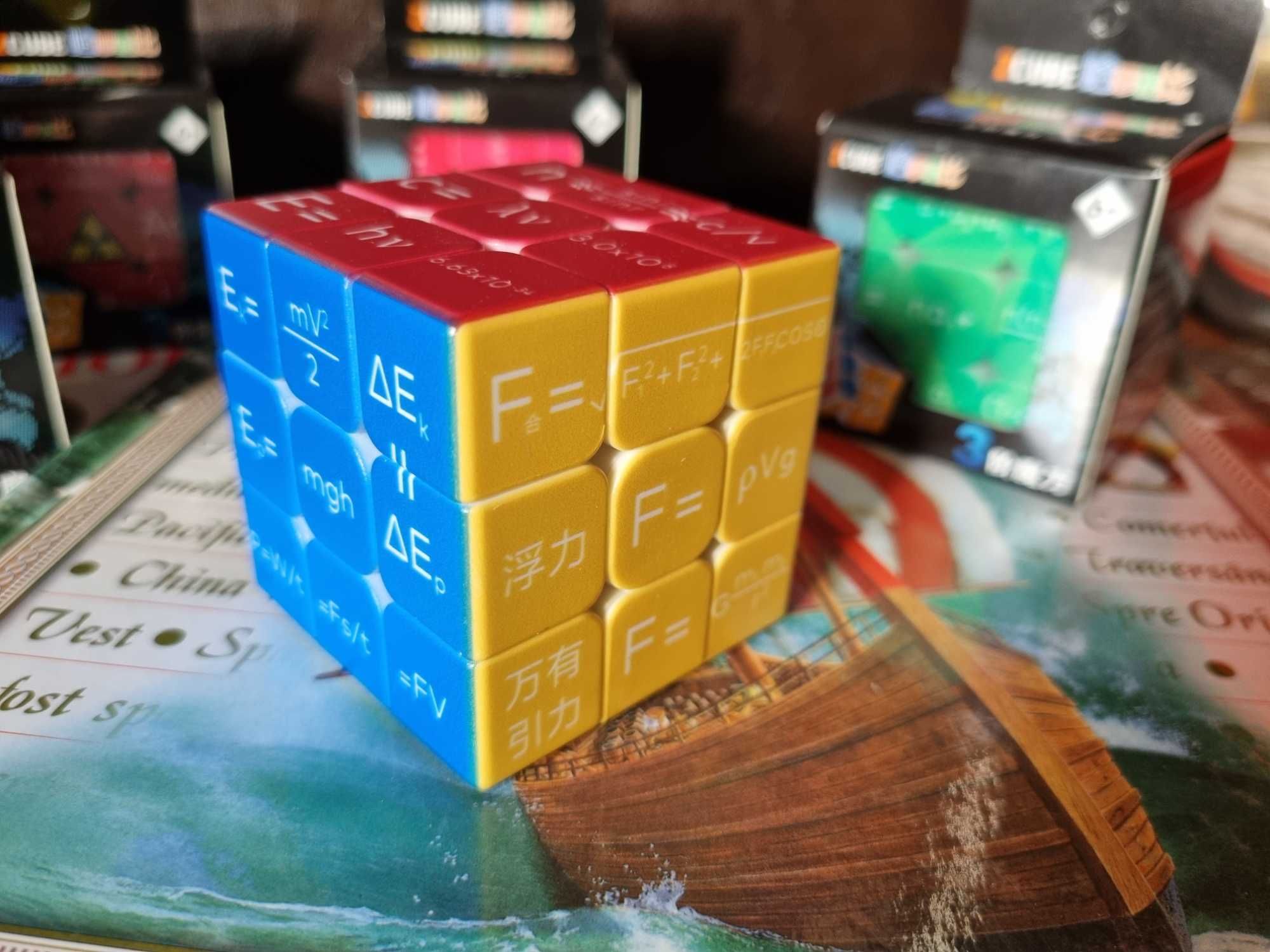 Cub Rubik Genial: fizică. Einstein/E=mc². Ușor, stickerless, rapid.