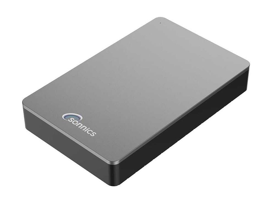 Hard disk extern portabil,SONNICS ,4TB,rosu si gri,sigilat