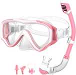 Set snorkeling copii NLMWTI, masca panoramica 180°, anti-aburire