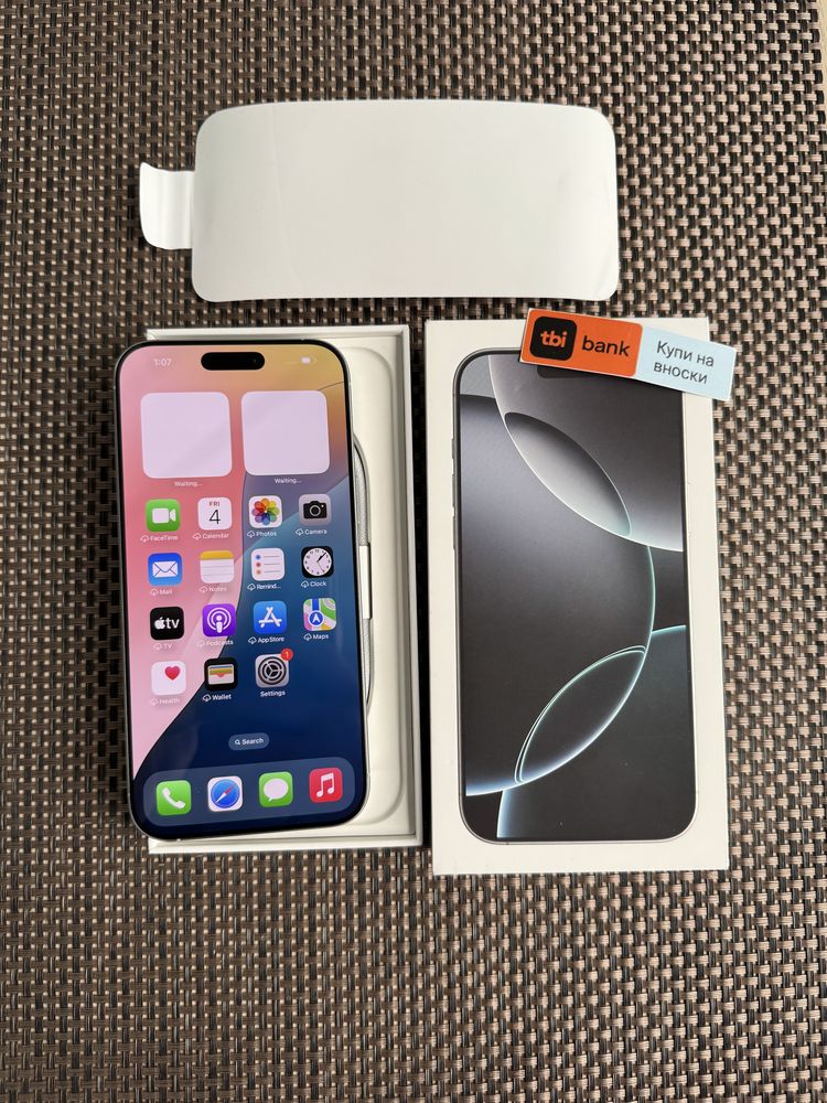НОВ!256 ЛИЗИНГ 80лв/м iPhone 16 pro Max айфон 16 про макс