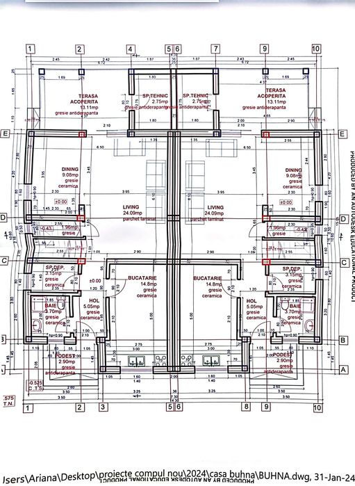 Duplex de vânzare ap.1 la 129.000 sau 2 la 168.000 euro