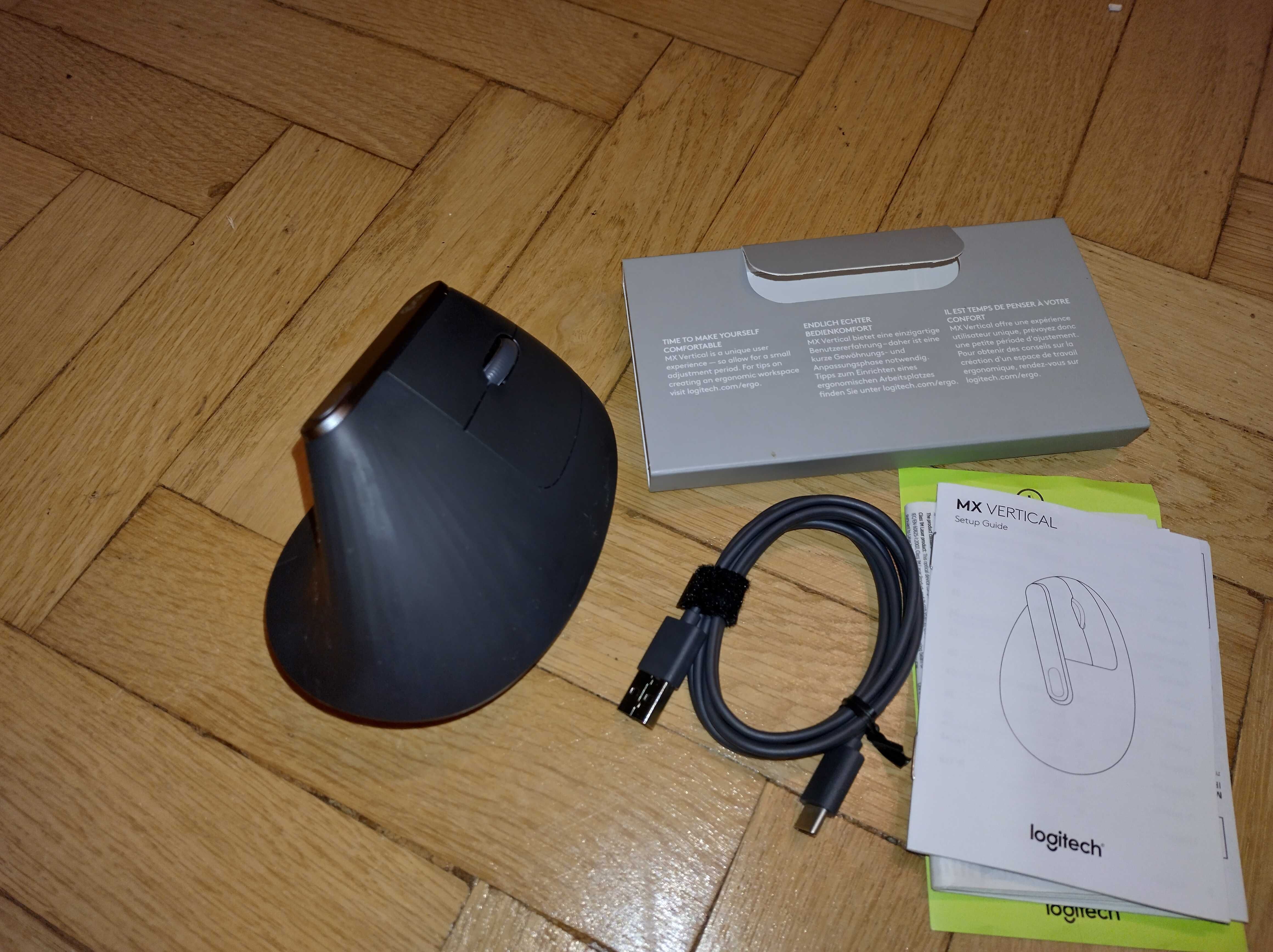 Mouse wireless ergonomic Logitech MX Vertical, Negru